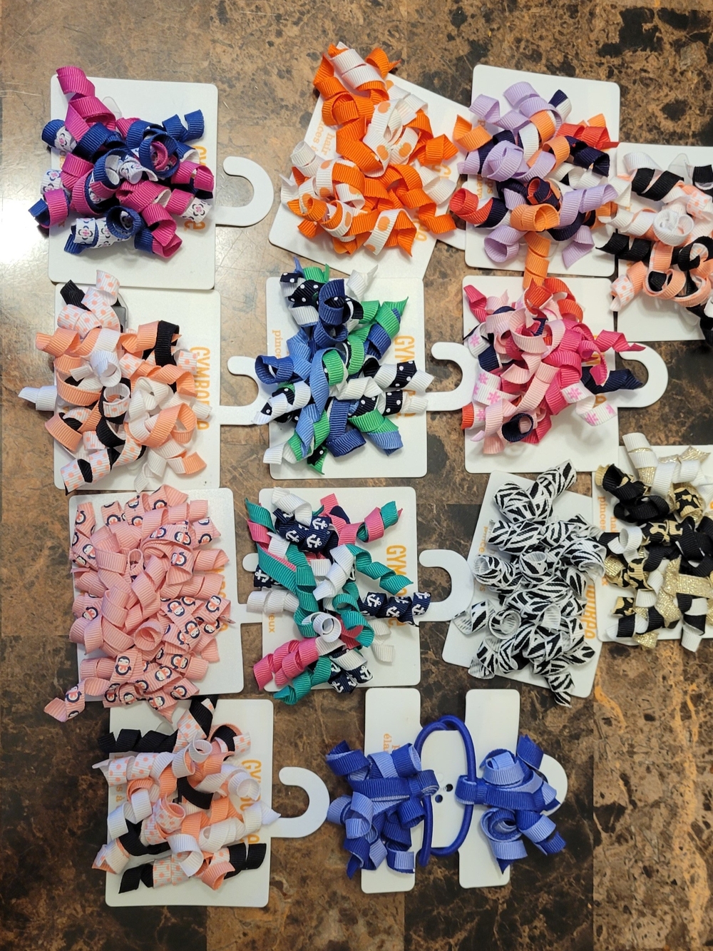 Vintage Gymboree Korker Hair Clips - Penguins,punpkins,zebra NWT